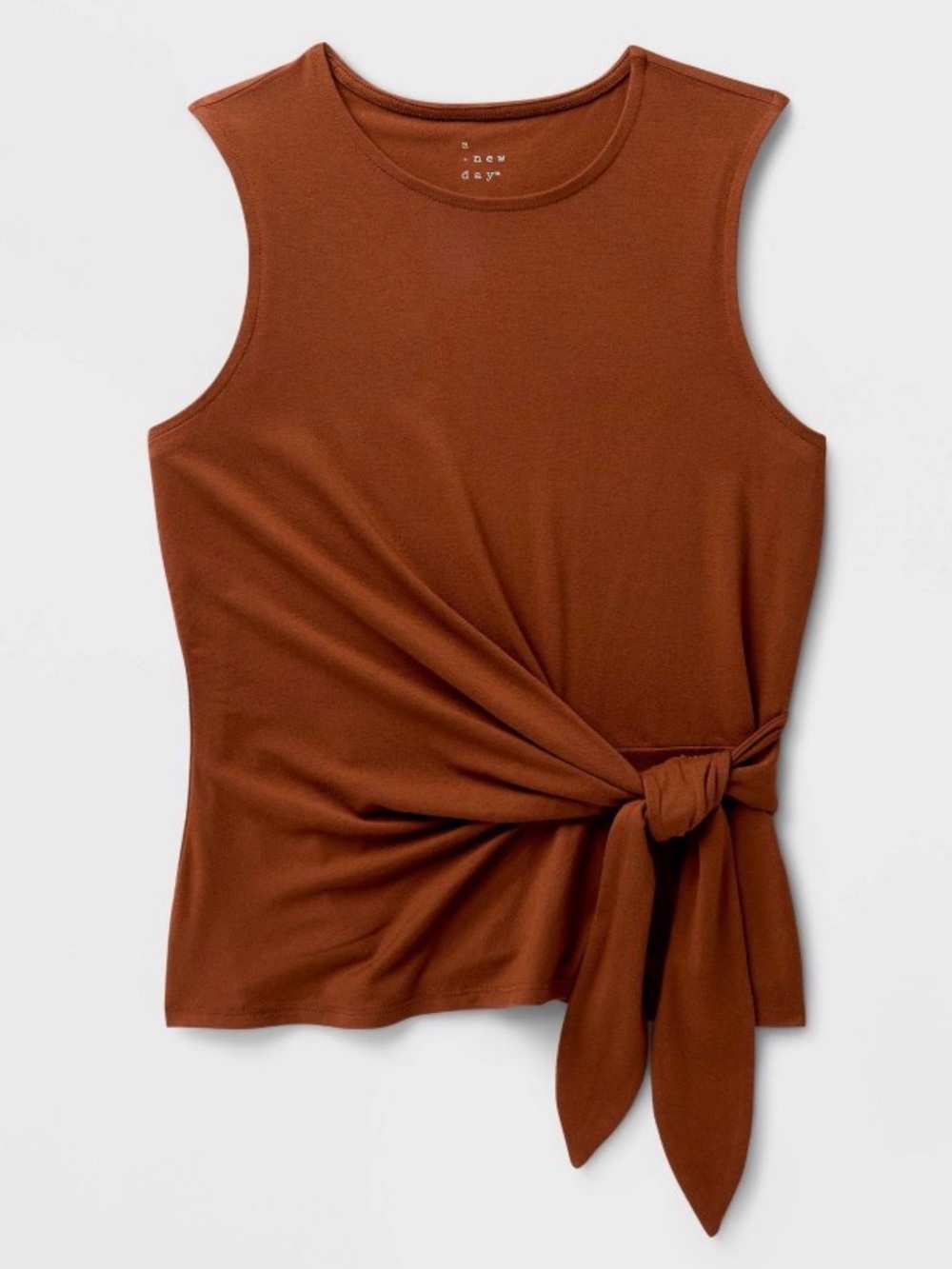 a new day Women's Tie-Front Tank Top - Rust